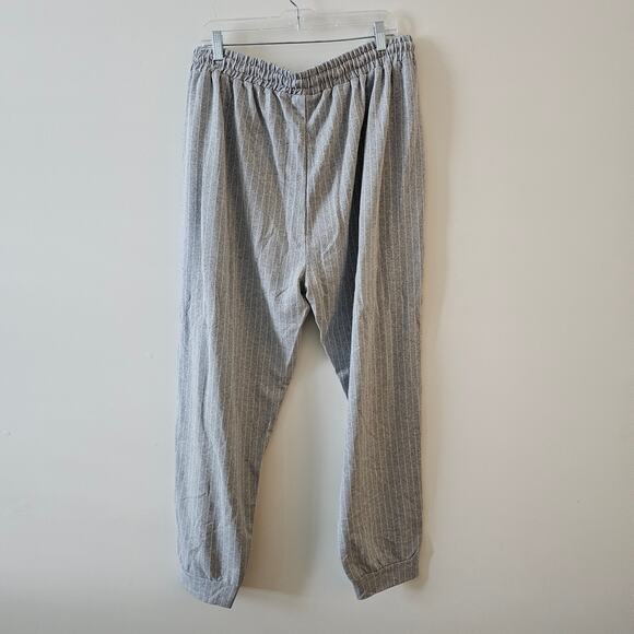 Boohooman Gray White Stiped Pants Jogger Size 4XL - Picture 2 of 5